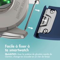 imoshion Bracelet QuickFit® en silicone  - Connexion Garmin 26 mm - Bleu foncé