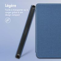 imoshion Étui de liseuse portefeuille Canvas Sleepcover Kobo Nia - Bleu foncé