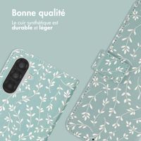 imoshion Étui de télephone portefeuille Design Samsung Galaxy A36 - Smoke Green Flowers