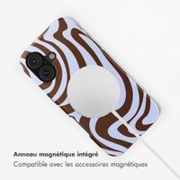 Selencia Coque arrière Vivid avec MagSafe Apple iPhone 16 - Dream Swirl Chocolate