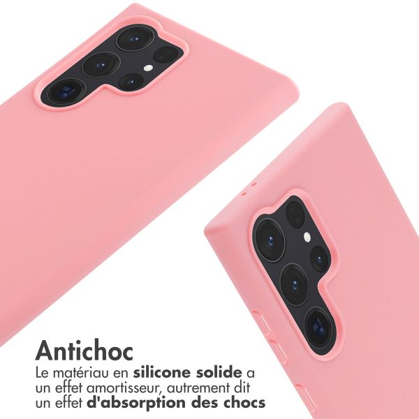 imoshion Coque en silicone avec cordon Samsung Galaxy S24 Ultra - Rose