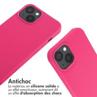 imoshion Coque en silicone avec cordon Apple iPhone 14 - Fluor Roze