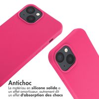 imoshion ﻿Coque en silicone avec cordon iPhone 14 - Rose Fluo