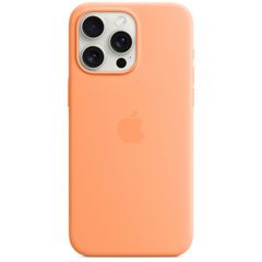 Apple Coque en silicone MagSafe iPhone 15 Pro Max - Orange Sorbet