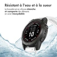 imoshion Bracelet QuickFit® en silicone - Connexion Garmin Watch 26 mm - Blanc