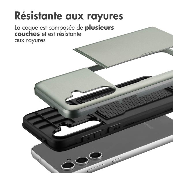 imoshion Coque arrière avec porte-cartes Samsung Galaxy S24 FE - Vert foncé