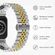 Selencia Bracelet Metallique Jubilee Apple Watch Series 1 á 9 / SE (38/40/41 mm) | Series 10 (42 mm) - Argent et Dorée