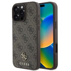 Guess Coque 4G Metal Logo MagSafe iPhone 16 Pro Max - Brun