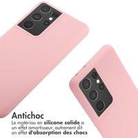 imoshion Coque en silicone avec cordon Samsung Galaxy S21 Ultra - Rose