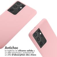 imoshion ﻿Coque en silicone avec cordon Samsung Galaxy S21 Ultra - Rose