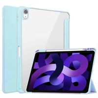 imoshion Coque tablette rigide Trifold Apple iPad Air 11 pouces (2025) M3 / (2024) M2 / Air 5 (2022) / Air 4 (2020) - Bleu clair