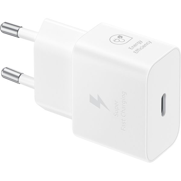 Samsung ﻿Original 25W Efficiency Adapter avec câble USB-C vers USB-C - 1 mètre - Blanc