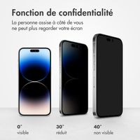 Accezz Protection d'écran en verre trempé Privacy iPhone 14 Pro