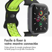 imoshion Bracelet sport⁺ Apple Watch Series 1 á 10 / SE / Ultra (2) (44/45/46/49 mm) - Taille S/M - Black Volt