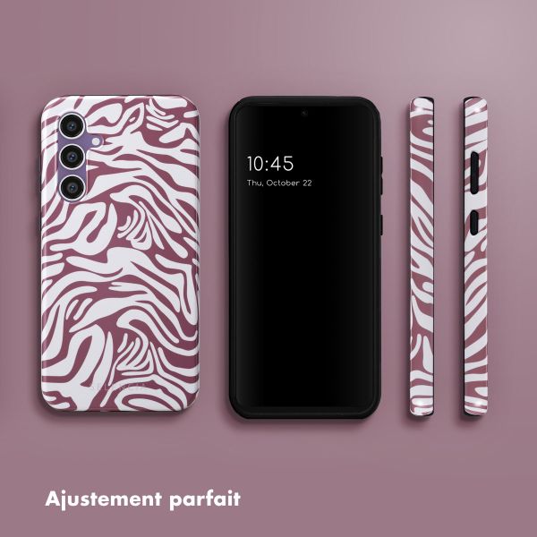 Selencia Coque arrière Vivid Samsung Galaxy S23 FE - Trippy Swirl Dark Rose
