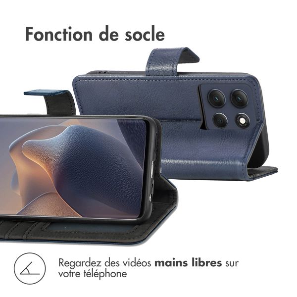 imoshion Étui de télephone portefeuille Motorola Moto G86 - Bleu foncé