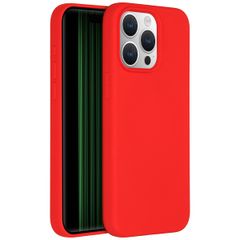 Accezz Coque Liquid Silicone avec MagSafe Apple iPhone 15 Pro Max - Rouge