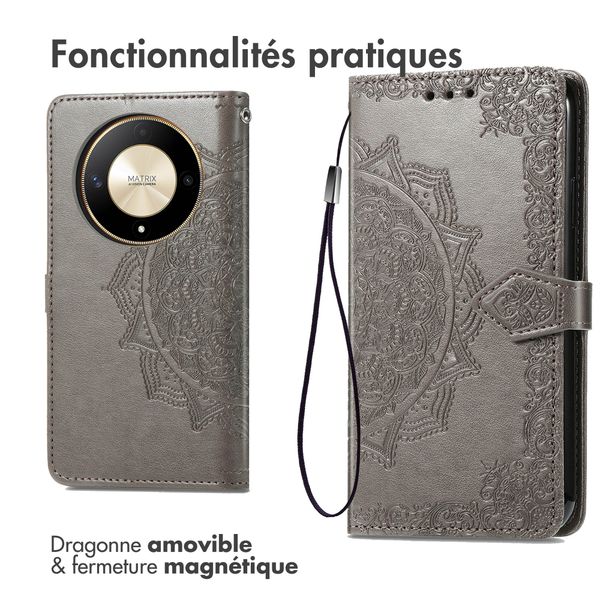 imoshion Etui de télephone Mandala Honor Magic 6 Lite - Gris