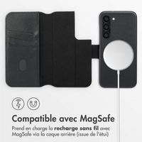 Accezz Étui de télephone portefeuille en cuir 2-en-1 avec MagSafe Samsung Galaxy S23 - Onyx Black