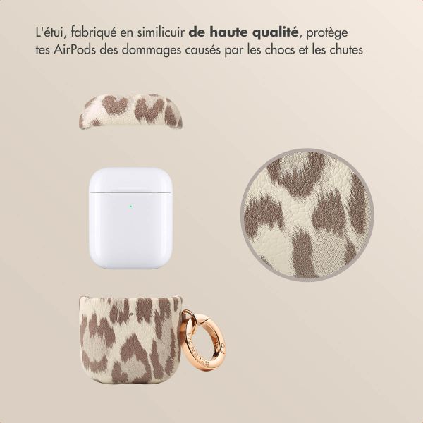 Selencia Coque Sabi Apple AirPods 1 / 2 - imprimé léopard - Soft Ivory