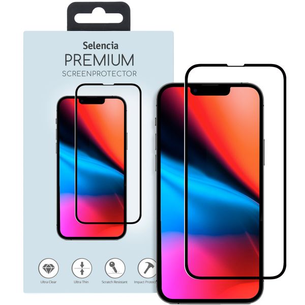 Selencia Protection d'écran premium en verre trempé iPhone 13 Pro Max / 14 Plus - Noir