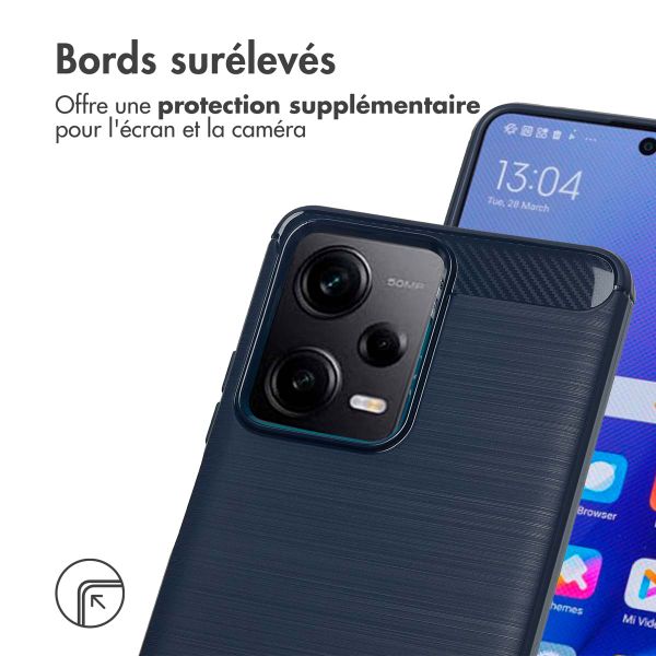 imoshion Coque Brushed Xiaomi Redmi Note 12 Pro / Xiaomi Poco X5 - Bleu foncé