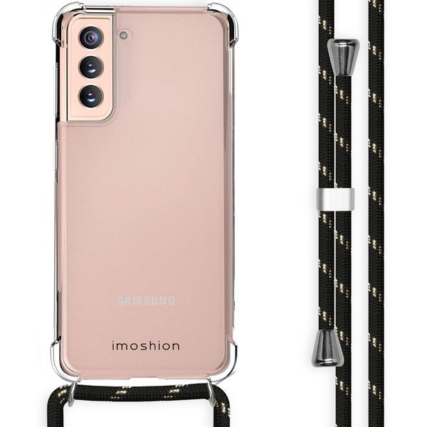 imoshion Coque avec cordon Samsung Galaxy S21 - Noir / Dorée