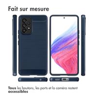 imoshion Coque Brushed Samsung Galaxy A53 - Bleu foncé