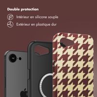 Selencia Coque arrière Vivid avec MagSafe Apple iPhone 16e - Pied-de-Poule