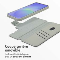 Accezz Étui de télephone portefeuille en cuir 2-en-1 avec MagSafe Samsung Galaxy A36 / A56 - Light Grey