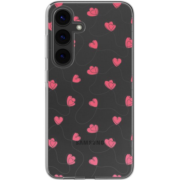 imoshion Coque design pour Samsung Galaxy S24 - Dusty Rose Connected Hearts