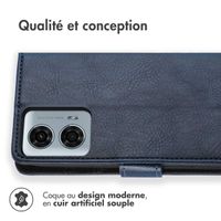 imoshion Étui de téléphone portefeuille Luxe Motorola Moto G24 Power - Bleu foncé