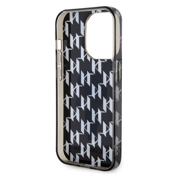 Karl Lagerfeld Coque rigide Monogram iPhone 15 Pro - Noir