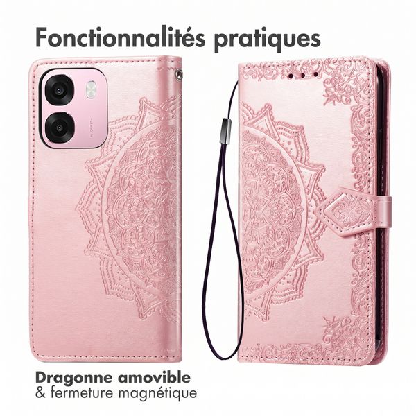 imoshion Etui de télephone Mandala Oppo A6 (5G) - Rose Gold