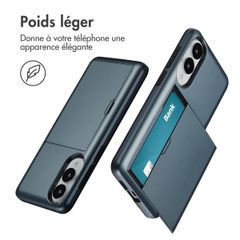 imoshion Coque arrière avec porte-cartes Samsung Galaxy S25 Edge - Bleu foncé