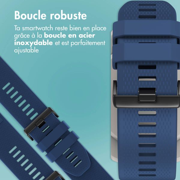 imoshion Bracelet QuickFit® en silicone  - Connexion Garmin 26 mm - Bleu foncé
