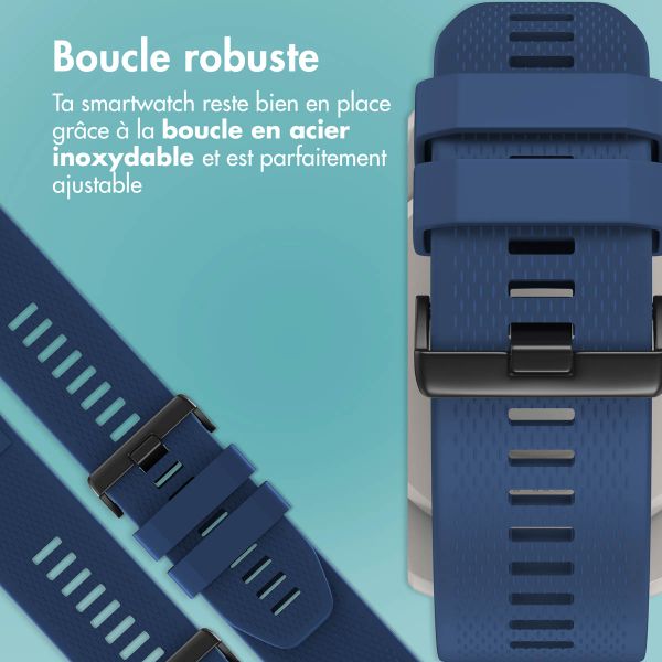 imoshion Bracelet QuickFit® en silicone - Connexion Garmin Watch 26 mm - Bleu foncé