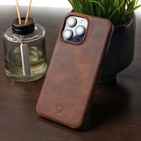 Wachikopa Coque Full Wrap iPhone 14 Pro - Dark Brown