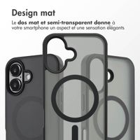 Accezz Coque Givrée Robuste avec MagSafe iPhone 16 - Noir