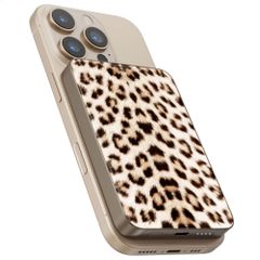 Selencia Powerbank Vivid 5 000 mAh - MagSafe et Qi - Desert Gold / Leopard