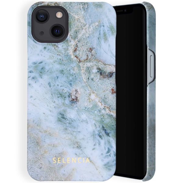 Selencia Coque Maya Fashion iPhone 13 - Marble Blue