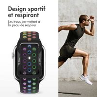 imoshion Bracelet sport⁺ Apple Watch Series 1 á 10 / SE / Ultra (2) (44/45/46/49 mm) - Taille S/M - Black Rainbow