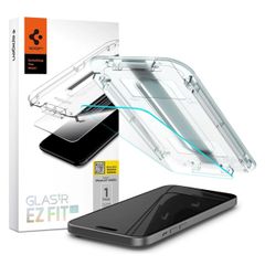 Spigen EZ Fit Glas.tR avec plateau d'installation - 1 pack Apple iPhone 15