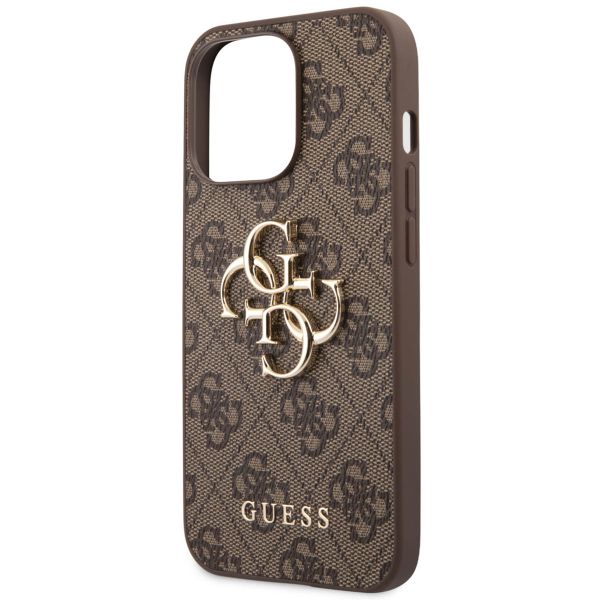 Guess Coque 4G Metal Logo Backcover Apple iPhone 13 Pro Max - Marron