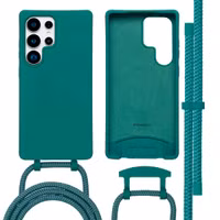imoshion Coque arrière Color avec cordon amovible et MagSafe Samsung Galaxy S25 Ultra - Vert foncé