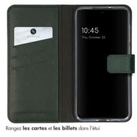 Selencia Étui portefeuille en cuir véritable Samsung Galaxy S23 - Vert