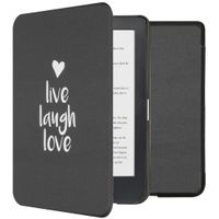 imoshion ﻿Design Slim Hard Sleepcover Kobo Clara HD - Live Laugh Love