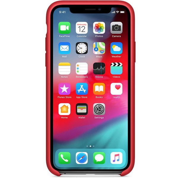 Apple Coque en silicone iPhone Xs / X - Rouge