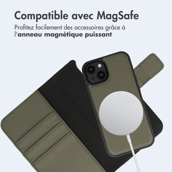 imoshion Étui portefeuille luxe 2-en-1 amovible Apple iPhone 14 - Vert