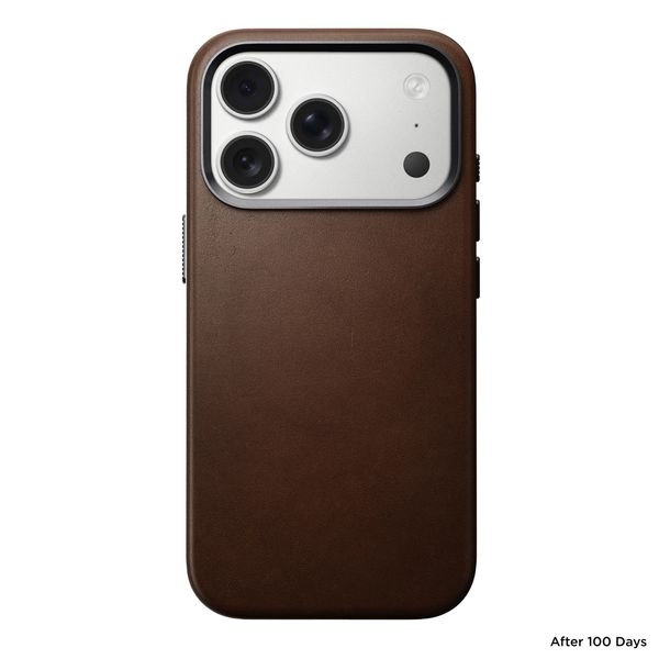 Nomad Coque arrière Traditional Leather avec MagSafe Apple iPhone 17 Pro - Marron